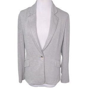 Eden Society Casual Grey Jersey Feel Textured Blazer Jacket